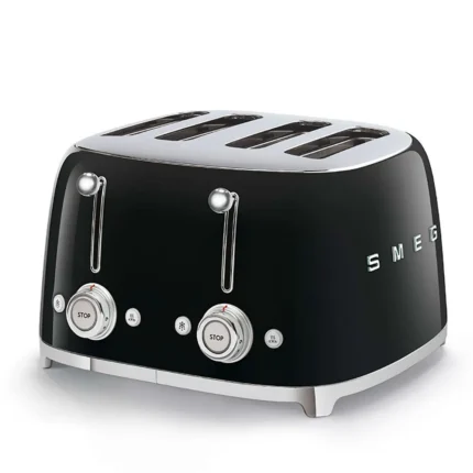 SMEG – TSF03BLEU – Toaster Grille-pain 4 tranches Années 50 – Noir
